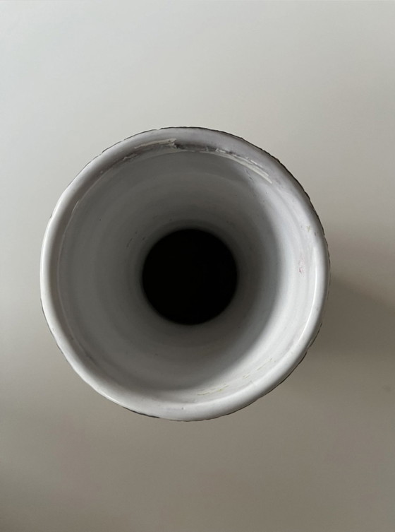 Image 1 of Mari Simmulson Vase, "Cardus", Upsala Ekeby Schweden, Blumenmuster, Nr. 7040M, Keramik/Steinzeug, Vintage 1970