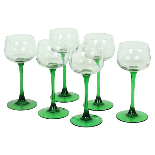 6 Vintage Luminarc Elsass Weingläser