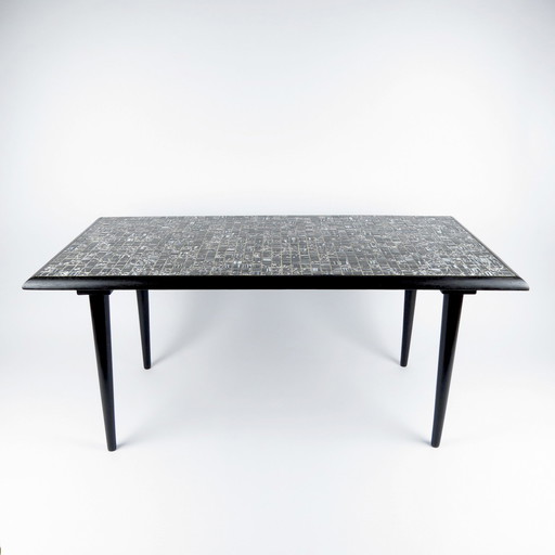 Vintage Couchtisch mit Mosaikplatte