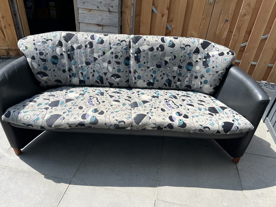 Image 1 of Leolux Sofa Kombination aus Leder und Stoff