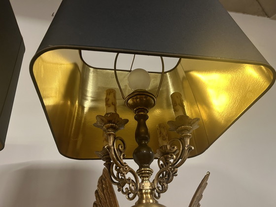 Image 1 of 2 Vintage Hollywood Regency Eagle Tischlampen von Deknudt