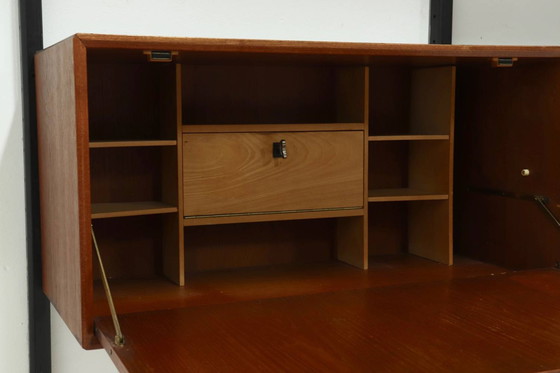 Image 1 of Modulare Mid-Century Wandeinheit aus Teakholz