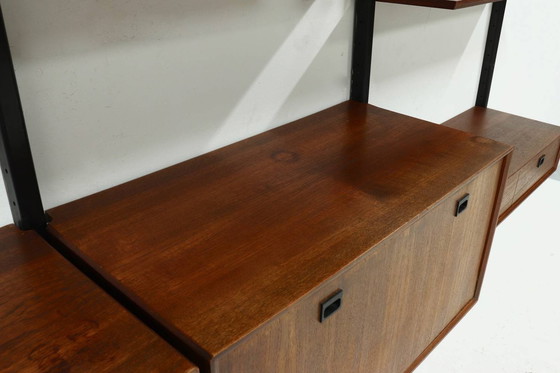 Image 1 of Modulare Mid-Century Wandeinheit aus Teakholz