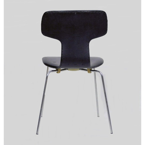 Image 1 of Satz von 8 alten T-Stühlen von Arne Jacobsen von Fritz Hansen, 1960er Jahre