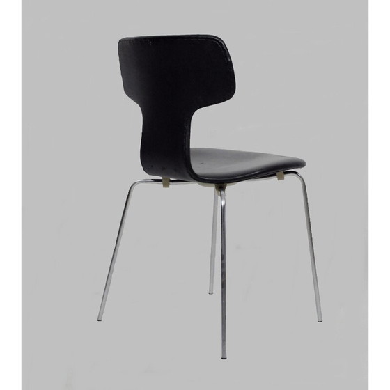 Image 1 of Satz von 8 alten T-Stühlen von Arne Jacobsen von Fritz Hansen, 1960er Jahre