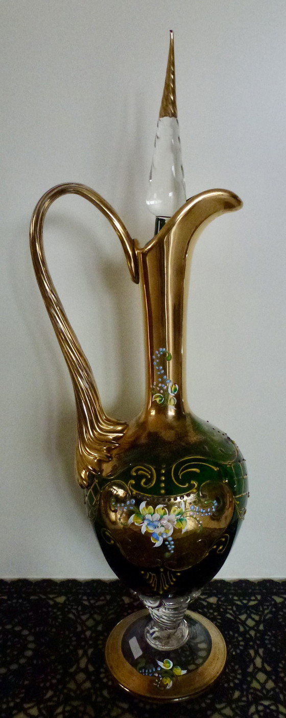 Image 1 of Murano - Tre Fuochi - Karaffe - Design Cenedese (1946).