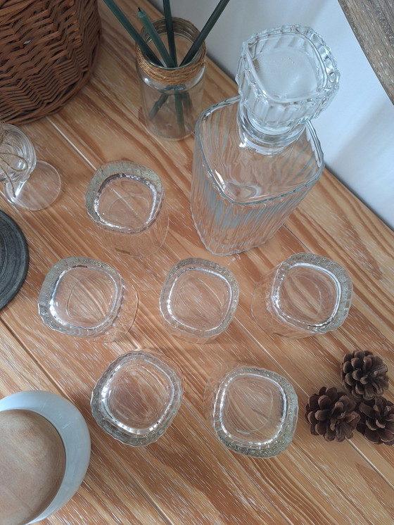 Image 1 of Gestreifte Whiskygläser Und Karaffe