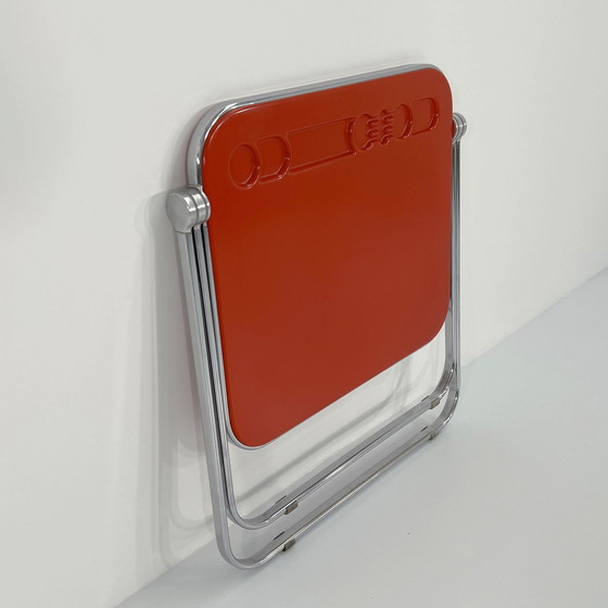 Image 1 of Roter Platone-Klapptisch von Giancarlo Piretti für Anonima Castelli, 1970er Jahre