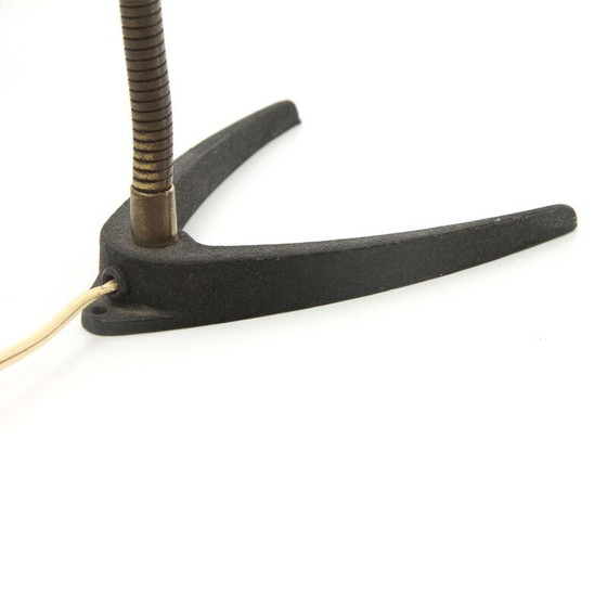 Image 1 of Vintage Messing und farbigen Schatten italienische Tischlampe