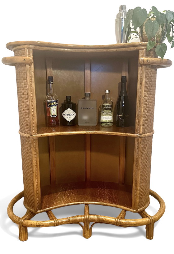 Image 1 of Tiki-Bar Cocktail-Barmöbel Rattan 1950er Jahre