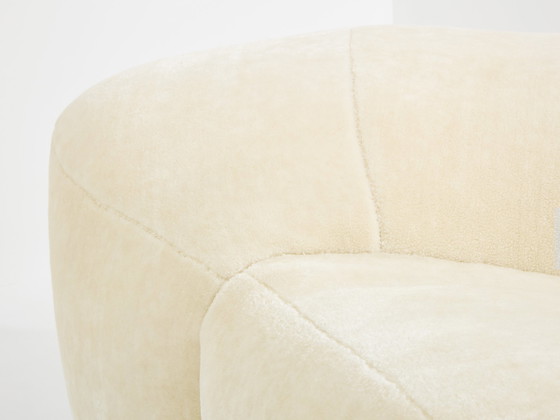 Image 1 of Raphaël Raffel Croissant Sofa aus Mohair-Samt 1970er Jahre