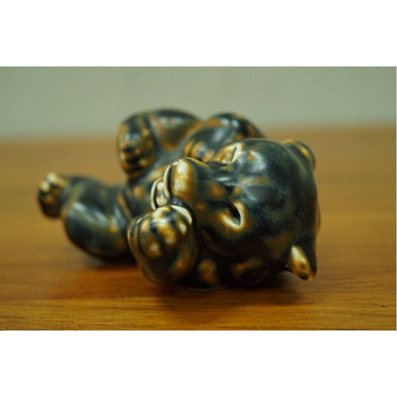 Image 1 of Bären-Briefbeschwerer aus Porzellan von Knud Kyhn für Royal Copenhagen, 1960er Jahre