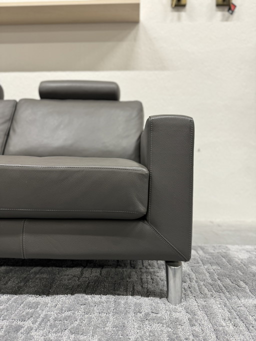 Leolux Antonia Sofa 2-Sitzer Leder Grau