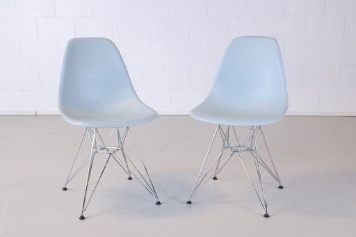 2x Vitra Eames Plastic DSR blau