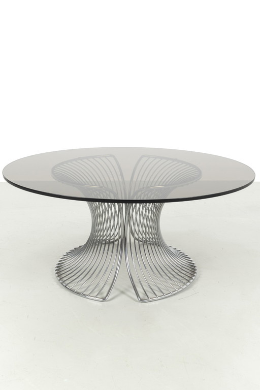 Vintage Couchtisch mit Drahtgestell