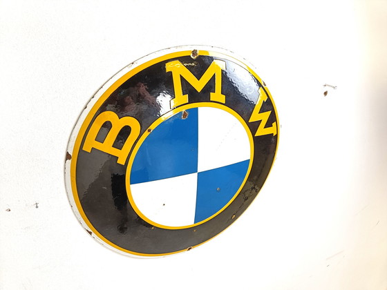 Image 1 of Echte 1950's Antike BMW Emaille Händler Wandzeichen