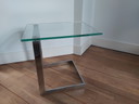 Gerba Beistelltisch Glas und Chrom