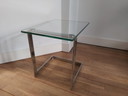 Gerba Beistelltisch Glas und Chrom