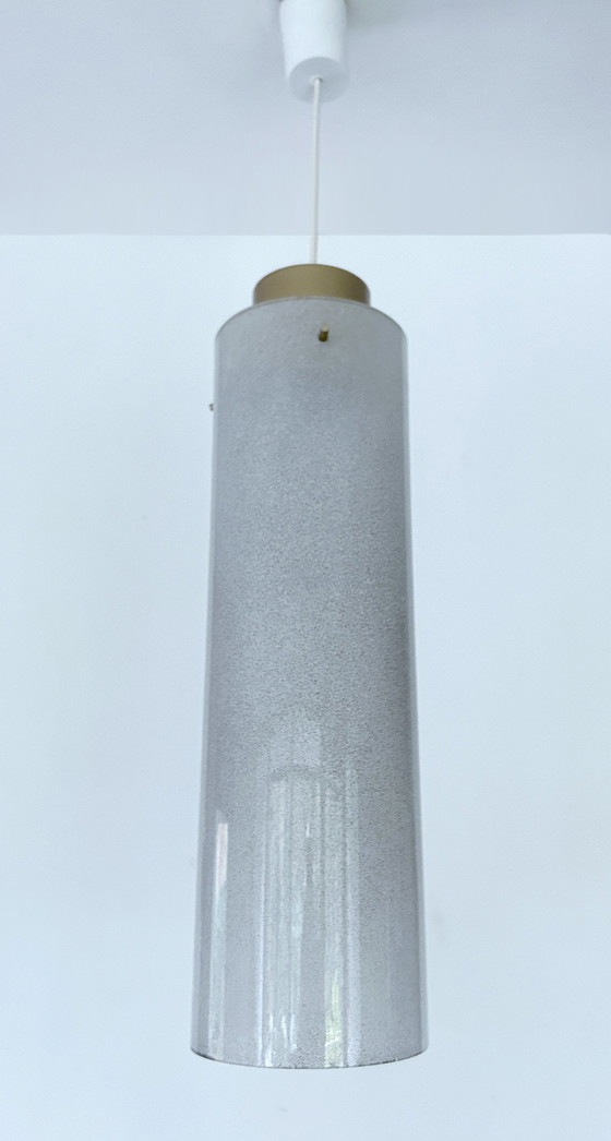 Image 1 of Sehr große Mid Century Glas Pendelleuchte