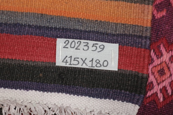 Image 1 of Original Modern Style Kelim Deko Design 415 X 180 Cm Sehr Top Zustand 