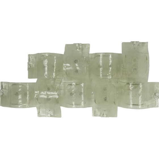 Image 1 of Satz von 9 postmodernen Vintage-Wandlampen aus Pulegoso-Muranoglas, 1970er Jahre