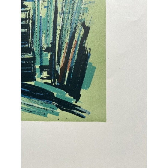 Image 1 of Handsigniertes lithografiertes Poster eines Dorfes von Kischka, 1970