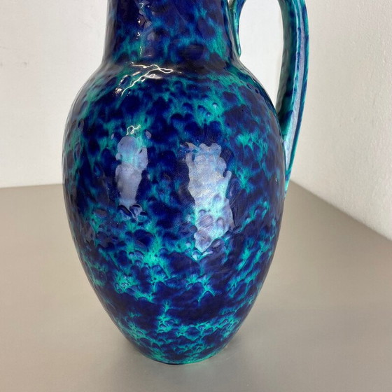 Image 1 of Vintage Keramik Fett Lava mehrfarbige Bodenvase von Scheurich, Deutschland 1970er