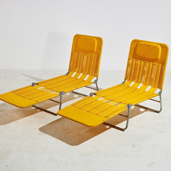Image 1 of Vintage Kurz klappbare Sonnenliege, 1980er Jahre