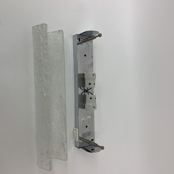 Image 1 of Hillebrand Eisglas-Röhren-Wandleuchte - 1970er, Deutschland