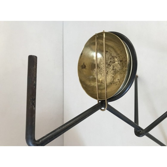 Image 1 of Vintage Aschenbecher, zoomorphische Form, Metall und Messing, 1950