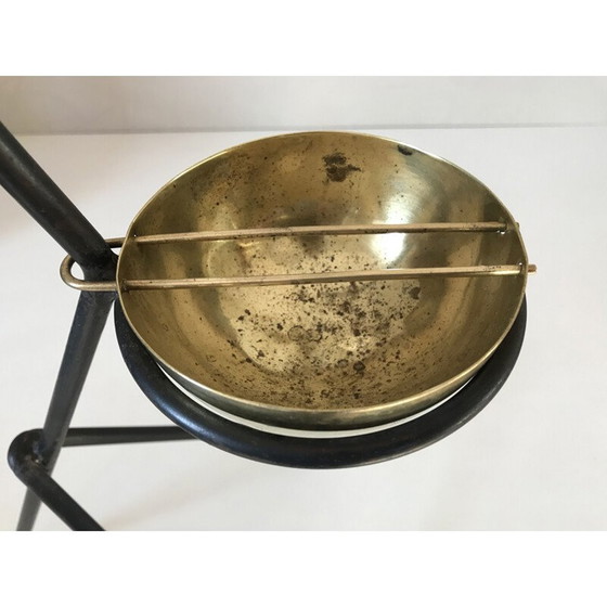 Image 1 of Vintage Aschenbecher, zoomorphische Form, Metall und Messing, 1950