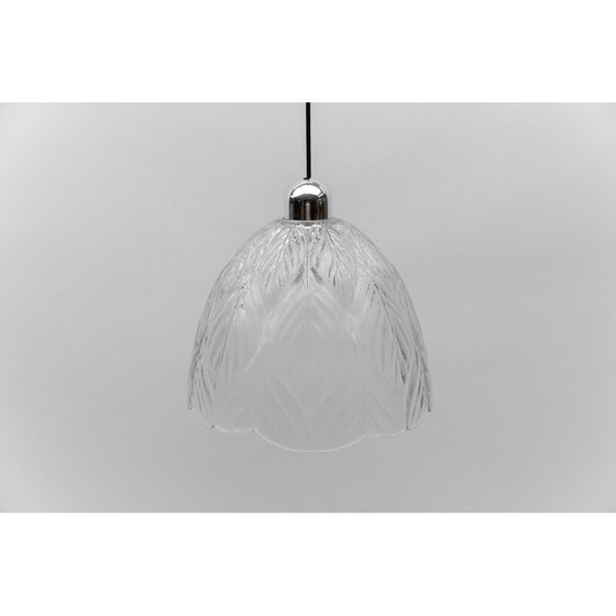 Image 1 of Blattförmige Deckenleuchte aus Glas von Peill und Putzler, 1960