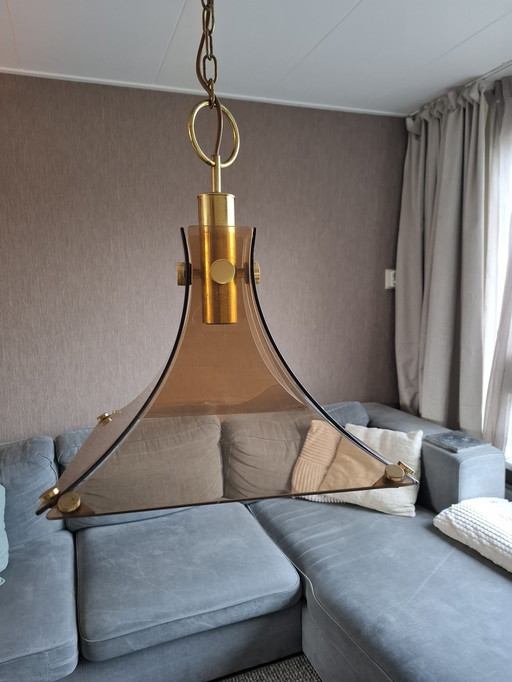 1X 1960er-Jahre-Anhänger aus geschwungenem Glas im Stil von Fontana Arte