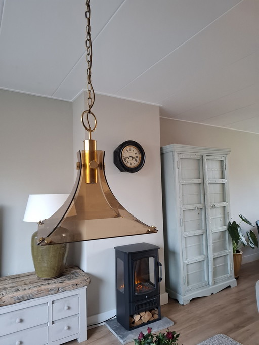 1X 1960er-Jahre-Anhänger aus geschwungenem Glas im Stil von Fontana Arte