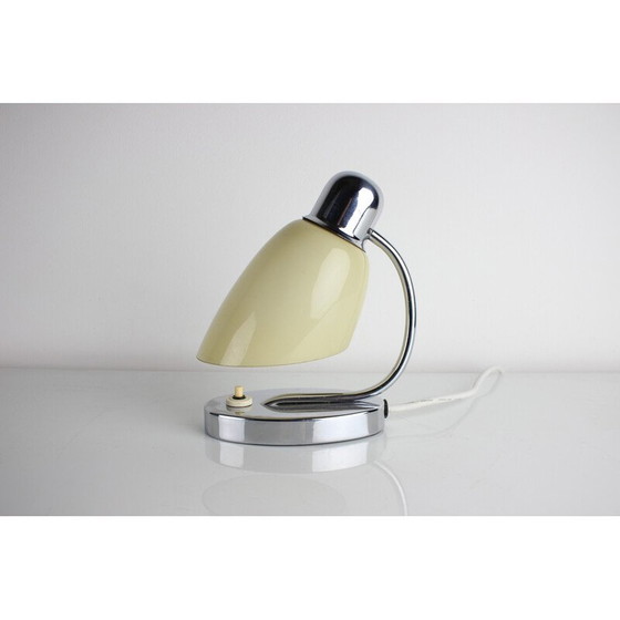 Image 1 of Tischlampe aus Glas und Chrom, Mid Century, Tschechoslowakei 1950er Jahre