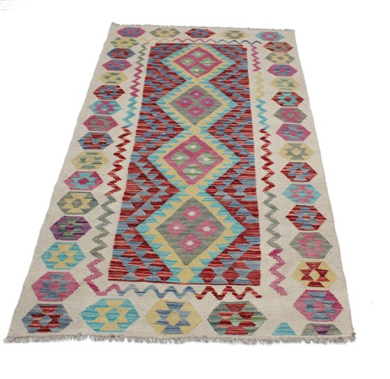 Image 1 of Original Old Style Kelim Afghan 190 X 102 Cm Top Zustand