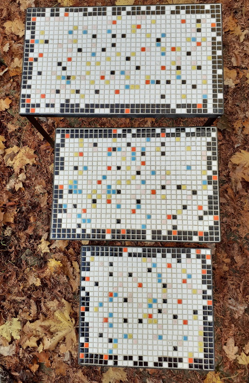 Mosaik-Tische aus den 1950er Jahren in perfektem Zustand