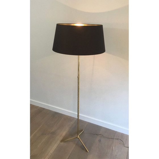 Image 1 of Vintage Stehlampe aus Messing, 1970