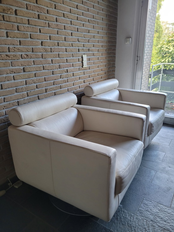 Image 1 of 2x Natuzzi Drehbarer Clubsessel