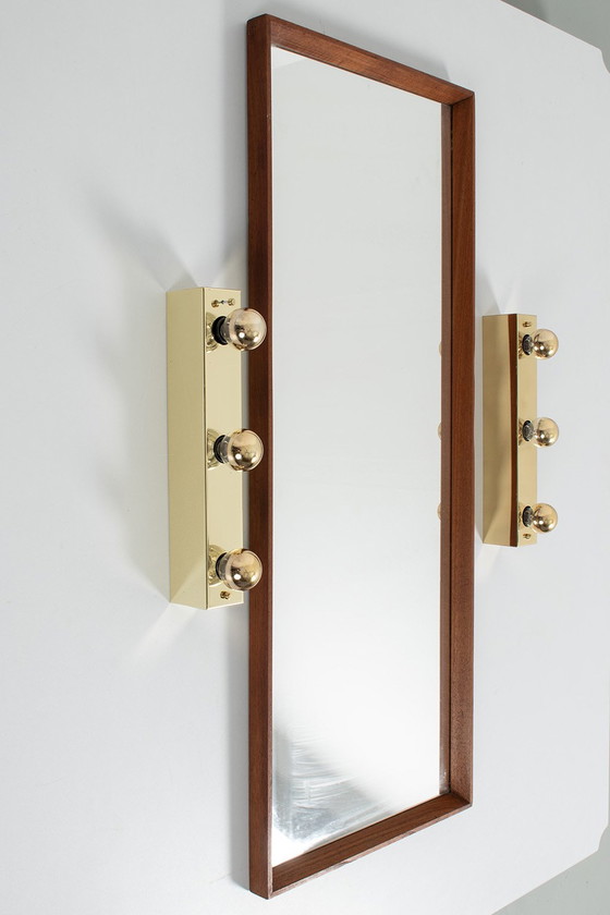 Image 1 of Satz von 2 Messing-Spiegellampen