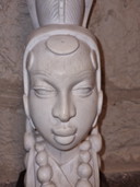 Enorme Statue Afrikanische Skulptur Belgisch-Kongo