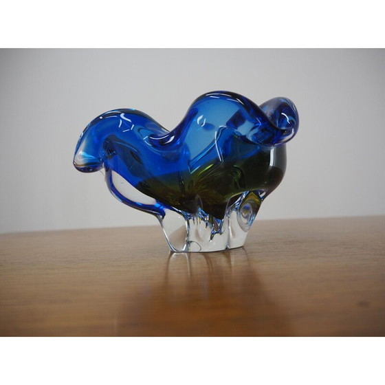 Image 1 of Aschenbecher aus Kunstglas von Josef Hospodka für Chribska Glassworks, 1960er Jahre