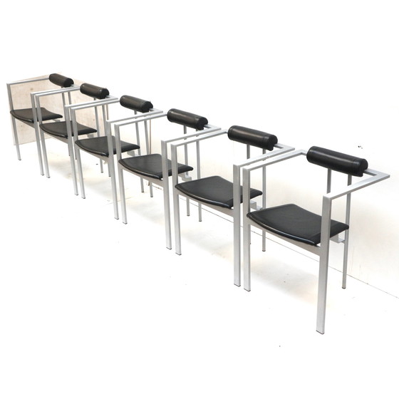 Image 1 of Satz von 6 postmodernen Trix-Sesseln von K.F. Förster für KFF Design, Deutschland, 1980er Jahre