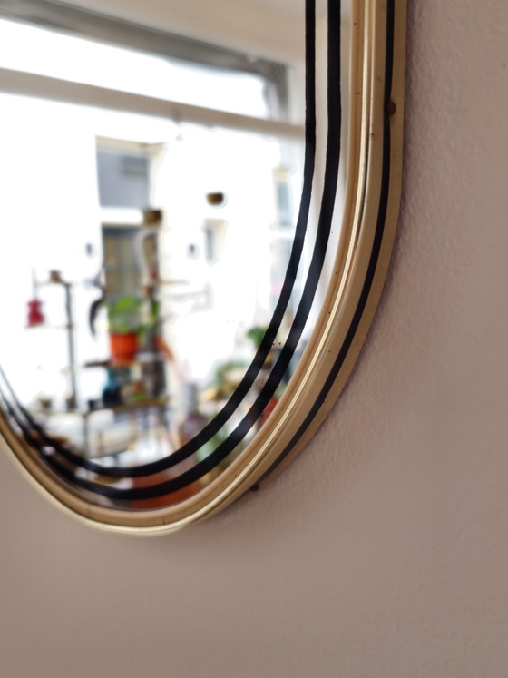 Image 1 of Vintage Organichse Spiegel Wandspiegel Spiegel Spiegel Gold Schwarz