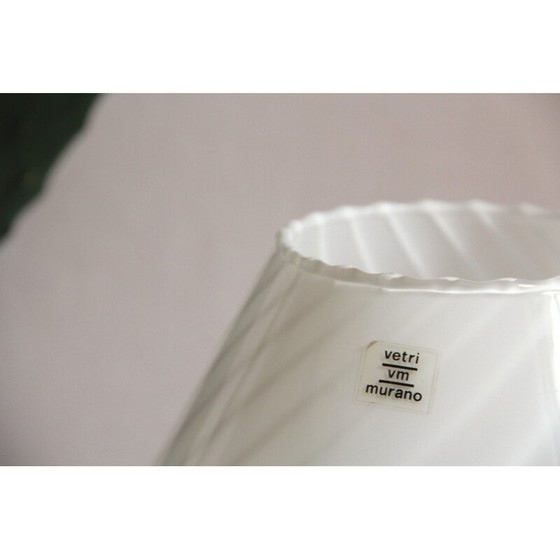 Image 1 of Vintage Wirbel Murano Vetri Pilz Lampe Italien 1970er