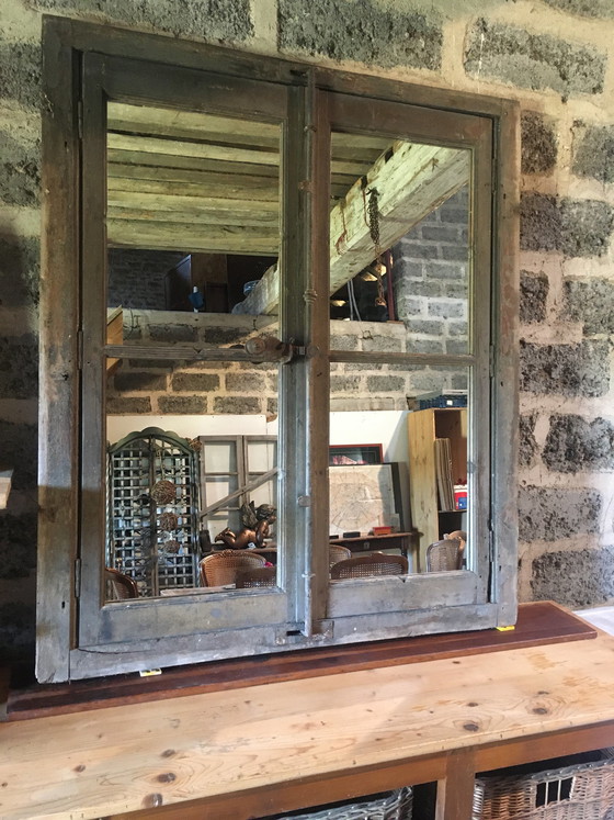 Image 1 of Vintage-Spiegel aus verarbeitetem Eichenholz