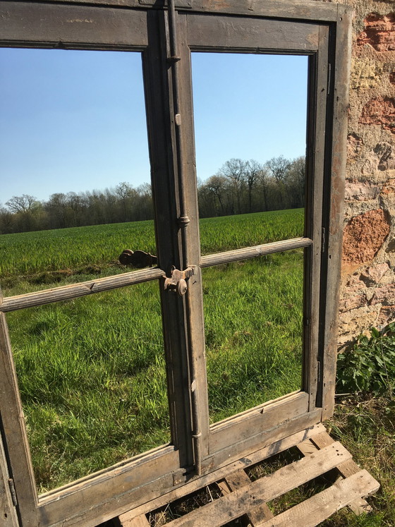 Image 1 of Vintage-Spiegel aus verarbeitetem Eichenholz