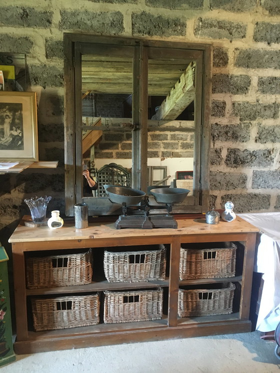 Image 1 of Vintage-Spiegel aus verarbeitetem Eichenholz