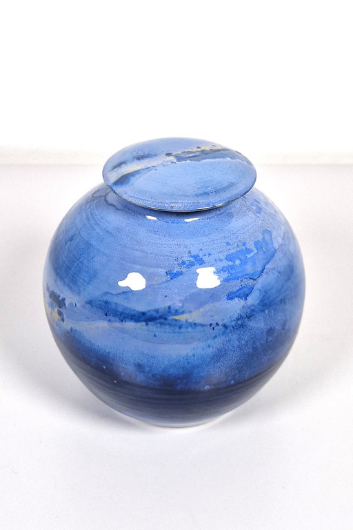 Sgraffito-Topf mit Deckel