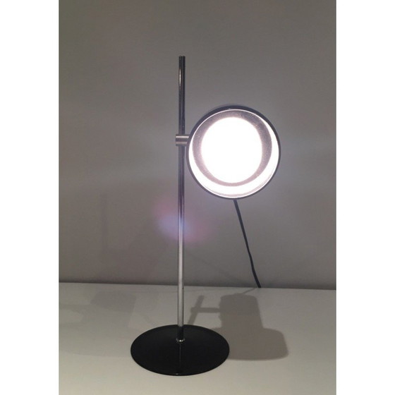 Image 1 of Verstellbare Lampe aus schwarz lackiertem Metall und Chrom, 1970er Jahre